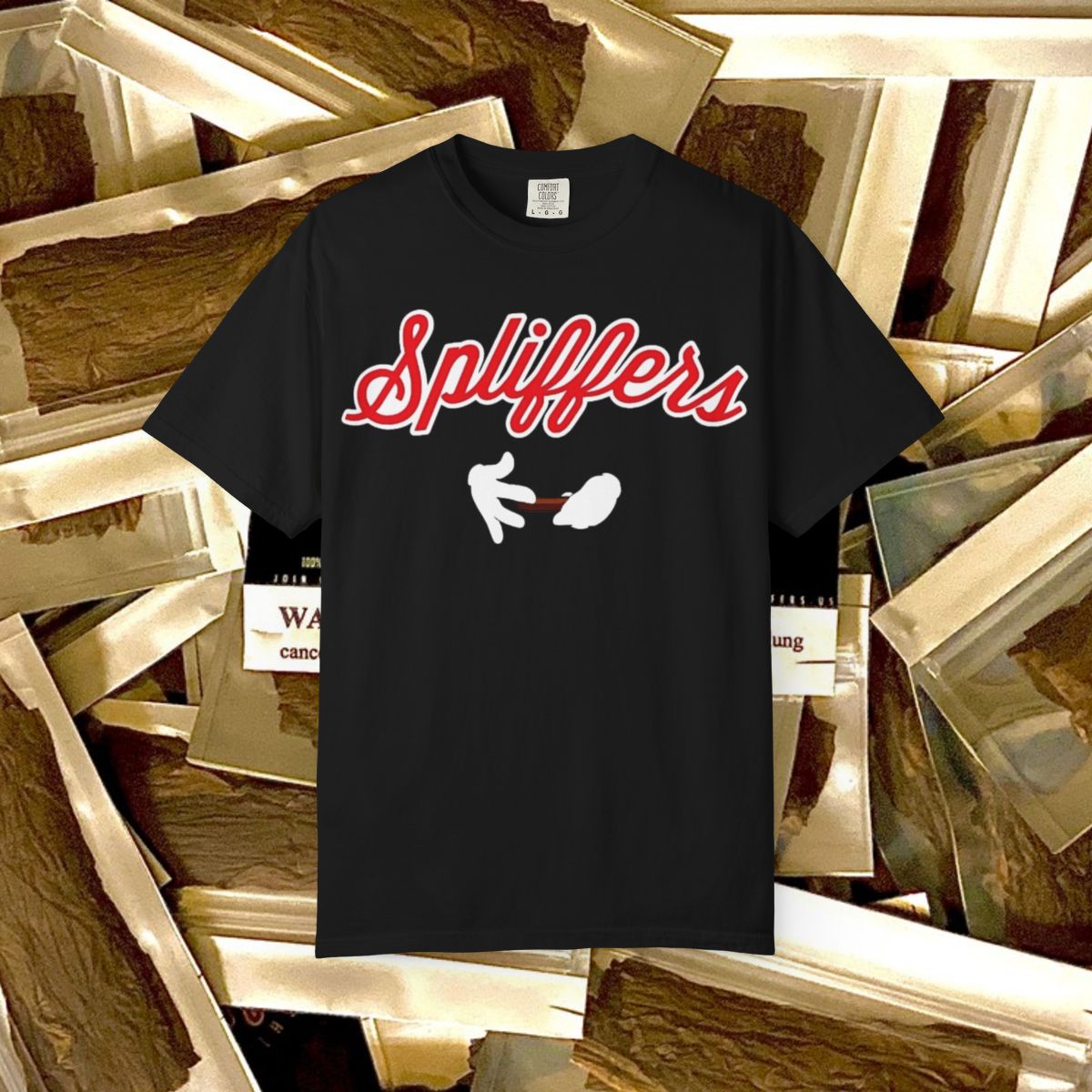 OG Spliffers T — black tee, front print